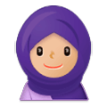 🧕🏼 Emoji Mujer Con Hiyab: Tono De Piel Claro Medio en Samsung Experience 9.0.