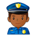 👮🏾 Emoji Policial: Pele Morena Escura na Samsung Experience 9.0.