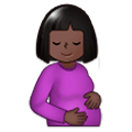 🤰🏿 Emoji Mujer Embarazada: Tono De Piel Oscuro en Samsung Experience 9.0.