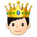 Emoji 🤴🏻 Principe: Carnagione Chiara su Samsung Experience 9.0.