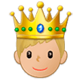 🤴🏼 Emoji Príncipe: Tono De Piel Claro Medio en Samsung Experience 9.0.
