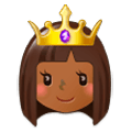 Emoji 👸🏾 Principessa: Carnagione Abbastanza Scura su Samsung Experience 9.0.
