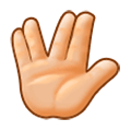 🖖🏼 Emoji vulkanischer Gruß: mittelhelle Hautfarbe Samsung Experience 9.0.