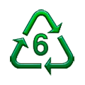 ♸ Emoji Símbolo de reciclaje para plástico tipo- 6 en Samsung Experience 9.0.
