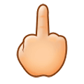 🖕🏼 Emoji Dedo Corazón Hacia Arriba: Tono De Piel Claro Medio en Samsung Experience 9.0.