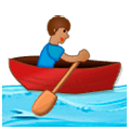 🚣🏽 Emoji Persona Remando En Un Bote: Tono De Piel Medio en Samsung Experience 9.0.