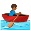 🚣🏾 Emoji Person im Ruderboot: mitteldunkle Hautfarbe Samsung Experience 9.0.