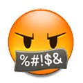 Emoji 🤬 Faccina Con Simboli Sulla Bocca su Samsung Experience 9.0.