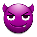 Emoji 😈 Faccina Con Sorriso E Corna su Samsung Experience 9.0.