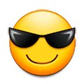 😎 Emoji Rosto Sorridente Com óculos Escuros na Samsung Experience 9.0.