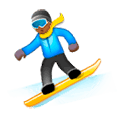Émoji 🏂🏾 Snowboardeur : Peau Mate sur Samsung Experience 9.0.