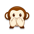 🙊 Emoji sich den Mund zuhaltendes Affengesicht Samsung Experience 9.0.