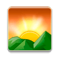 🌄 Emoji Sonnenaufgang über Bergen Samsung Experience 9.0.