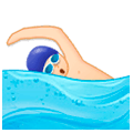 🏊🏻 Emoji Schwimmer(in): helle Hautfarbe Samsung Experience 9.0.