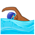 🏊🏾 Emoji Pessoa Nadando: Pele Morena Escura na Samsung Experience 9.0.