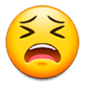 Emoji 😫 Faccina Stanca su Samsung Experience 9.0.