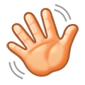 👋🏻 Emoji Mano Saludando: Tono De Piel Claro en Samsung Experience 9.0.