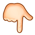 Emoji 👇🏻 Indice Abbassato: Carnagione Chiara su Samsung Experience 9.0.