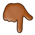 Emoji 👇🏾 Indice Abbassato: Carnagione Abbastanza Scura su Samsung Experience 9.0.