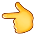 👈 Emoji Dorso Da Mão Com Dedo Indicador Apontando Para A Esquerda na Samsung Experience 9.0.
