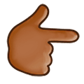 👉🏾 Emoji Dorso De Mano Con índice A La Derecha: Tono De Piel Oscuro Medio en Samsung Experience 9.0.