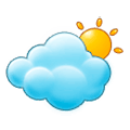 🌥️ Emoji Sonne hinter großer Wolke Samsung Experience 9.0.