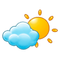 🌤️ Emoji Sol Detrás De Una Nube Pequeña en Samsung Experience 9.0.