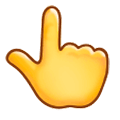 👆 Emoji Dorso Da Mão Com Dedo Indicador Apontando Para Cima na Samsung Experience 9.0.