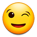 😉 Emoji Rosto Com Olho Piscando na Samsung Experience 9.0.
