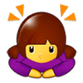 🙇‍♀️ Emoji Mulher Fazendo Reverência na Samsung Experience 9.0.