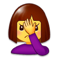 🤦‍♀️ Emoji sich an den Kopf fassende Frau Samsung Experience 9.0.