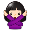 🙅🏻‍♀️ Emoji Mujer Haciendo El Gesto De «no»: Tono De Piel Claro en Samsung Experience 9.0.