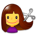Émoji 💇‍♀️ Femme Qui Se Fait Couper Les Cheveux sur Samsung Experience 9.0.