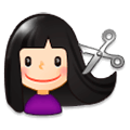💇🏻‍♀️ Emoji Mulher Cortando O Cabelo: Pele Clara na Samsung Experience 9.0.