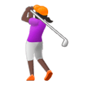 🏌🏿‍♀️ Emoji Mulher Golfista: Pele Escura na Samsung Experience 9.0.