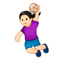 🤾🏻‍♀️ Emoji Mujer Jugando Al Balonmano: Tono De Piel Claro en Samsung Experience 9.0.