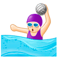 🤽🏻‍♀️ Emoji Mulher Jogando Polo Aquático: Pele Clara na Samsung Experience 9.0.
