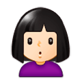 🙎🏻‍♀️ Emoji Mujer Haciendo Pucheros: Tono De Piel Claro en Samsung Experience 9.0.