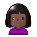 Emoji 🙎🏿‍♀️ Donna Imbronciata: Carnagione Scura su Samsung Experience 9.0.