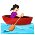 🚣🏻‍♀️ Emoji Mujer Remando En Un Bote: Tono De Piel Claro en Samsung Experience 9.0.