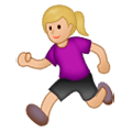 🏃🏼‍♀️ Emoji Mujer Corriendo: Tono De Piel Claro Medio en Samsung Experience 9.0.