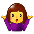 🤷‍♀️ Emoji Mujer Encogida De Hombros en Samsung Experience 9.0.
