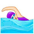🏊🏻‍♀️ Emoji Mujer Nadando: Tono De Piel Claro en Samsung Experience 9.0.