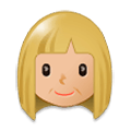 👩🏼 Emoji Mujer: Tono De Piel Claro Medio en Samsung Experience 9.0.