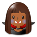 🧛🏾‍♀️ Emoji Vampiresa: Tono De Piel Oscuro Medio en Samsung Experience 9.0.