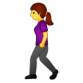 🚶‍♀️ Emoji Fußgängerin Samsung Experience 9.0.