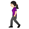 🚶🏻‍♀️ Emoji Mujer Caminando: Tono De Piel Claro en Samsung Experience 9.0.
