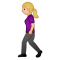 🚶🏼‍♀️ Emoji Mujer Caminando: Tono De Piel Claro Medio en Samsung Experience 9.0.