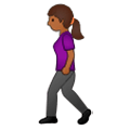Émoji 🚶🏾‍♀️ Femme Qui Marche : Peau Mate sur Samsung Experience 9.0.