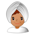 👳🏽‍♀️ Emoji Frau mit Turban: mittlere Hautfarbe Samsung Experience 9.0.
